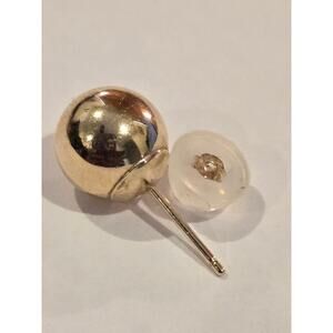 Single 14K Yellow Gold 8MM Ball Stud Earring